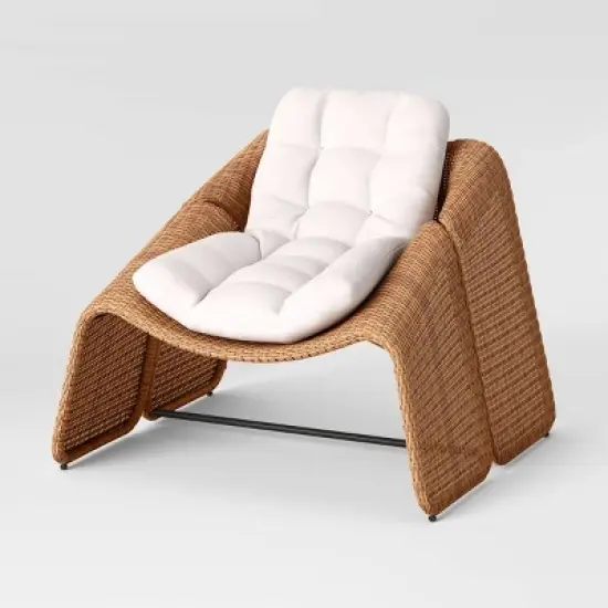 2pc Wexler Statement Chair with Ottoman - Brown - Threshold&trade; image {2}