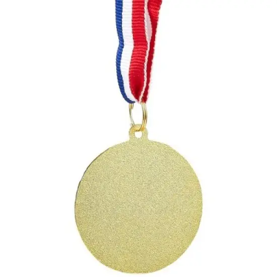 Juvale 12 Pack Soccer Award Medals Adults - Durable Red, White, and Blue 15.5" Ribbon (2 In, Metal, Gold) image {6}