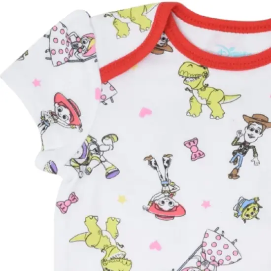 Disney Pixar Toy Story Jessie Bo Peep Baby Girls 5 Pack Bodysuits Newborn to Infant image {8}
