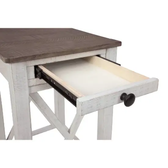 Adalane Side Table White/Gray - Signature Design by Ashley image {5}