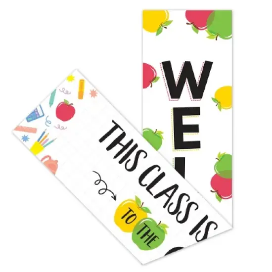 Creative Teaching Press&reg; Apple Time Welcome 2-Sided Banner, 8" x 39", Pack of 2 image {2}