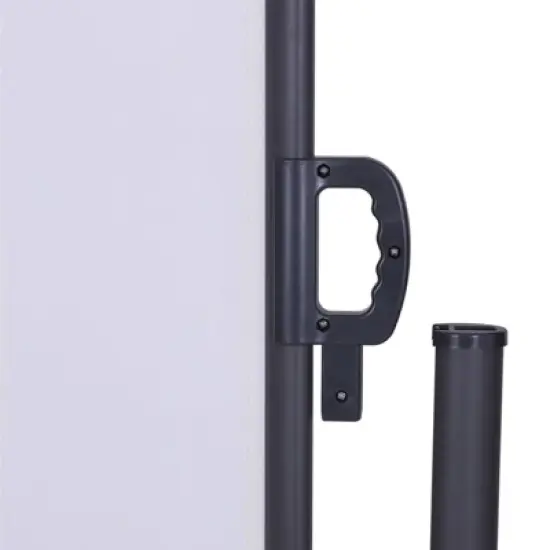 118" x 63" Retractable Outdoor Patio Balcony Deck Side Awning White - Captiva Designs image {3}