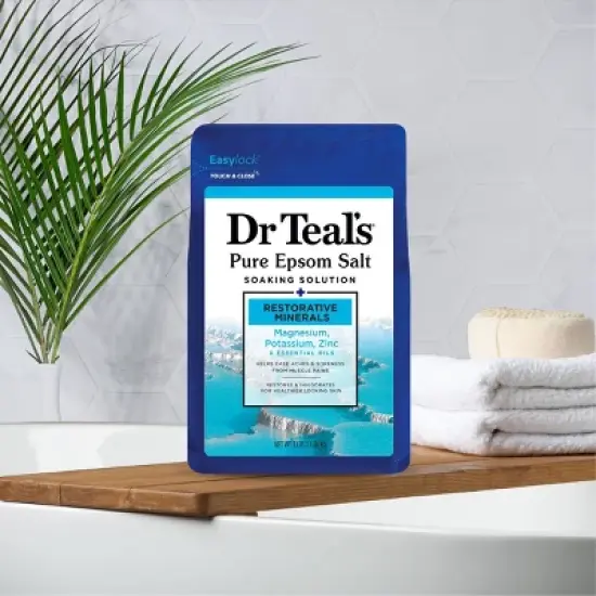 Dr Teal's Epsom Salt Magnesium Soak Restorative Minerals with Potassium & Zinc - 3lbs image {4}