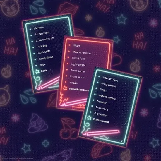 The Op Games Telestrations After Dark 6 Player Game: Party Fun with Cards, Dice, and Dry Erase Boards for 4-6 Participants image {3}