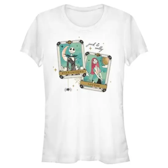 Junior's The Nightmare Before Christmas Jack and Sally Tarot Cards T-Shirt image {3}