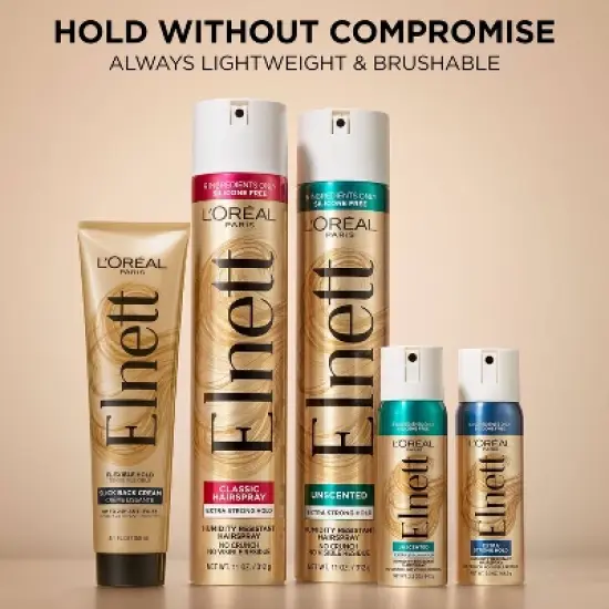 L'Oreal Paris Elnett Anti-Frizz Slick Back Styling Cream for Flexible Hold - 5.1 fl oz image {9}