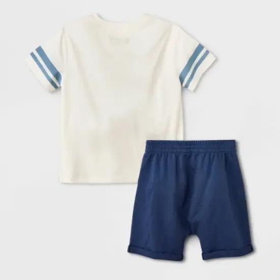 Toddler Boys' Bluey Solid Top and Bottom Set - Cream image {1}