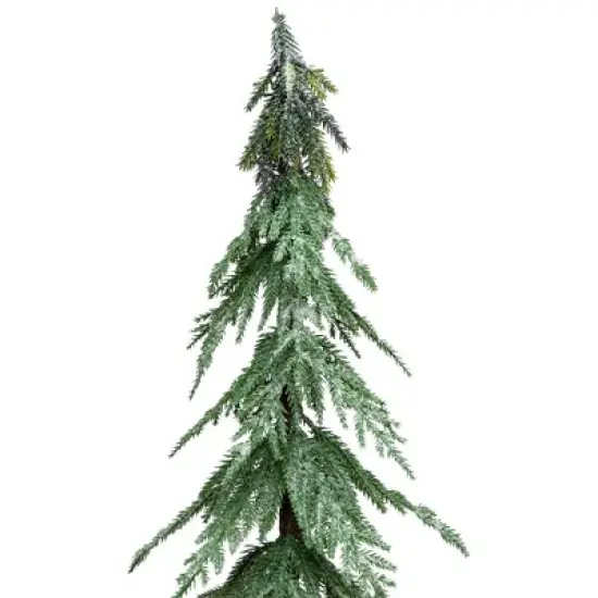 Northlight Mini Icy Pine Christmas Tree in Burlap Base - 24" - Unlit image {2}