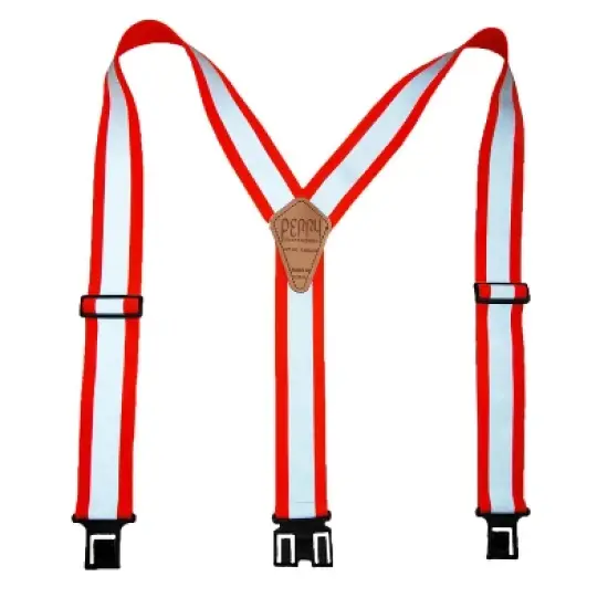 Perry Suspenders Big & Tall Elastic Hook End Reflective Suspenders image {3}