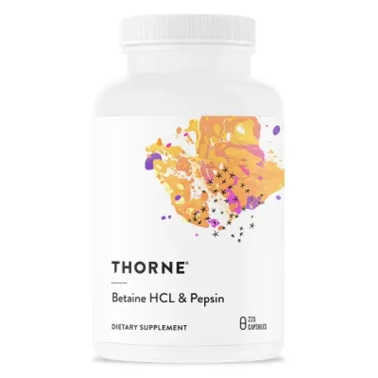 Thorne Research - Betaine HCL & Pepsin - Digestive Enzymes for Protein Breakdown and Absorption image {7}