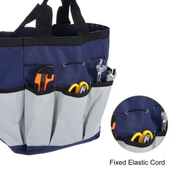 Unique Bargains 600D Oxford Waterproof Garden Tool Organizer Storage Carrier Bags 9.5" x 5.9" x 11.8" 2 Pcs image {4}