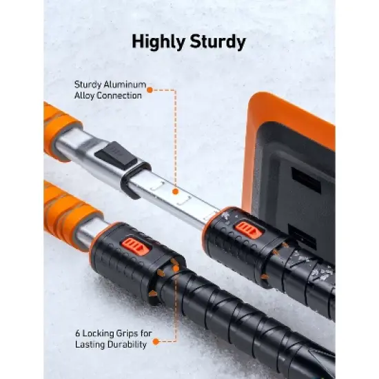 AstroAI 47.2 Inch 2-in-1 Snow Scraper Snow Broom and Detachable Ice Scraper for Cars, Trucks, SUVs image {4}