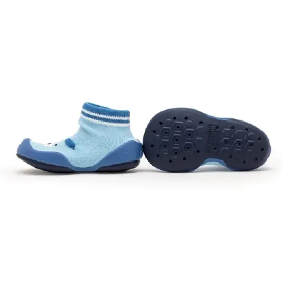 Komuello Baby Boy/ First Walk Sock Shoes Piglet Blue image {1}
