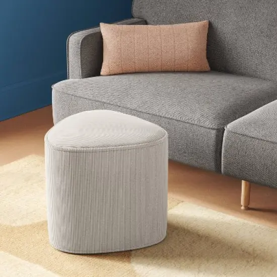 Triangular Shaped Upholstered Corduroy Ottoman - Room Essentials&trade; image {1}