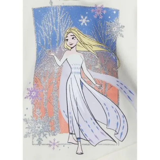 Disney Frozen Elsa Girls Fleece Pullover Crossover Hoodie and Pants Outfit Set Little Kid  image {3}