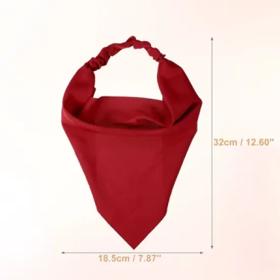 Unique Bargains Triangle Hair Scarf Bandanas 12.6"x7.87" Colorful 6 Pcs image {3}