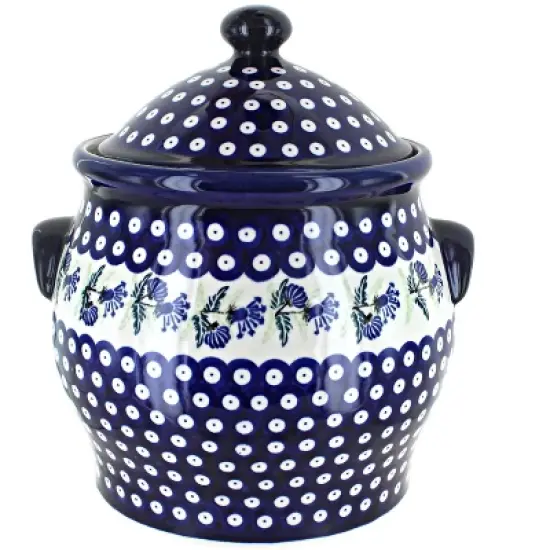 Blue Rose Polish Pottery 1101 Zaklady Cookie Jar image {9}
