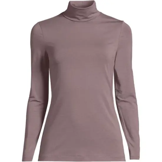 Lands' End Women's Lightweight Fitted Long Sleeve Turtleneck image {12}