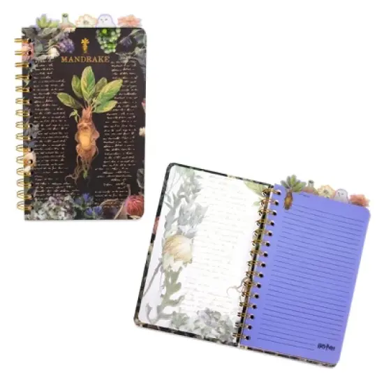 Silver Buffalo Harry Potter Mandrake Floral 5-Tab Spiral Notebook Journal image {7}