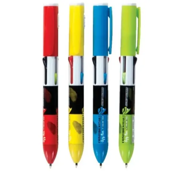 Secret Message Spy Pens (4 Pack) - Invisible Ink, Decoder Light, 3 Colors image {3}