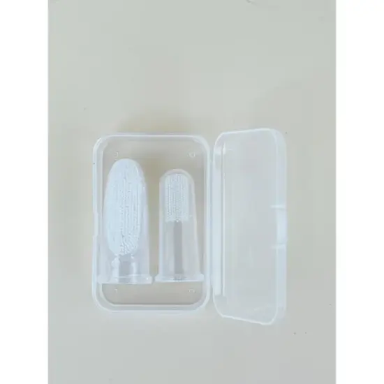 Haakaa Silicone Finger Toothbrush Set 2pcs image {7}