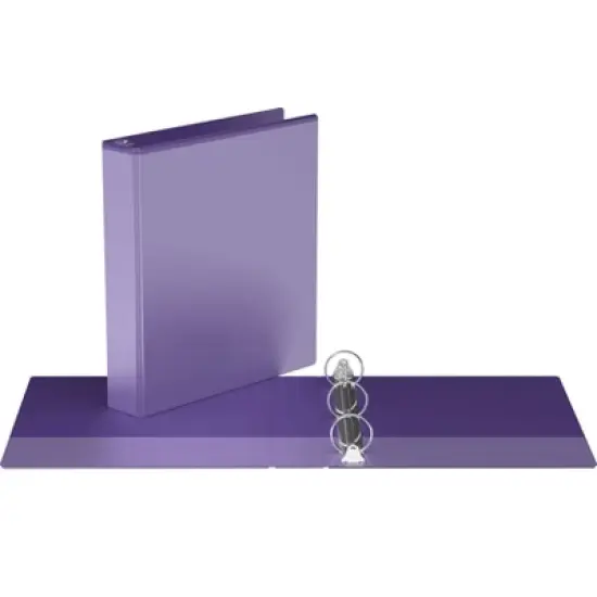 1.5" Premium Round Ring Binder 6pk Customizable View Purple - Easyview image {1}