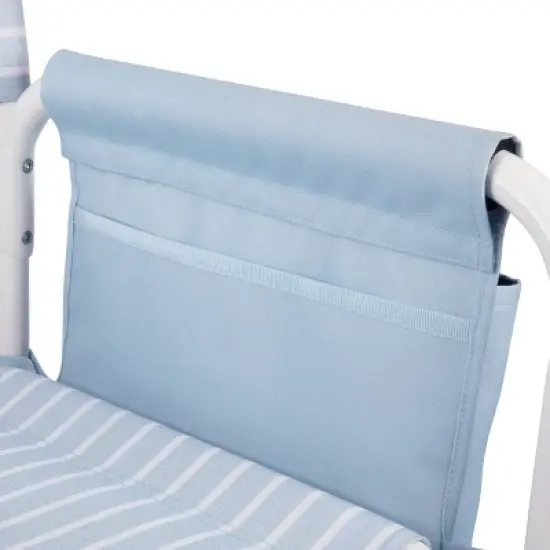 Picnic Time Outdoor Directors Chair - Mod Denim Stripes image {11}