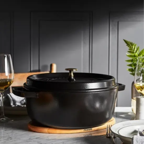 STAUB Round Magnetic Wood Trivet image {2}