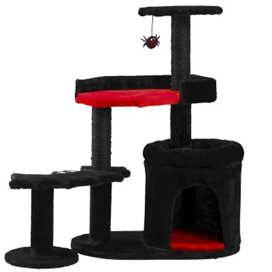 EROMMY Gothic Cat Tree, Pet Tower With Cat Scratching Post for Indoor Cats image {2}