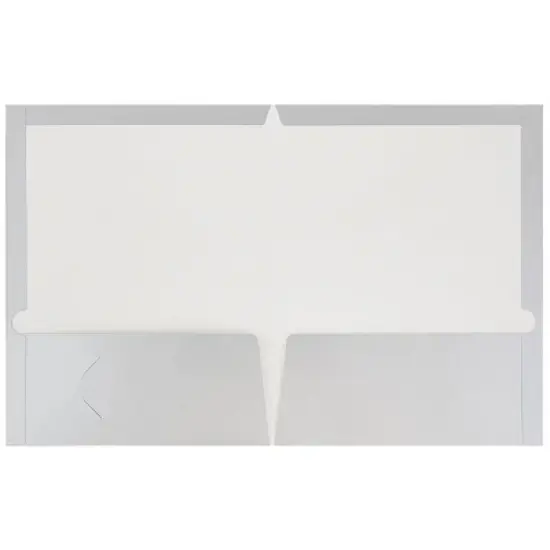 JAM 6pk Glossy Paper Folder 2 Pocket - Silver image {2}
