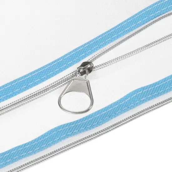 Unique Bargains Nylon A4 Mesh Zippered Clear Files Bag for Office Business with Handle image {3}