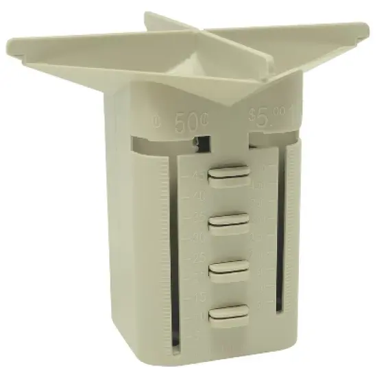 Nadex Coins&trade; 4-Compartment Manual Coin Sorting and Wrapping Organizer in Beige image {2}