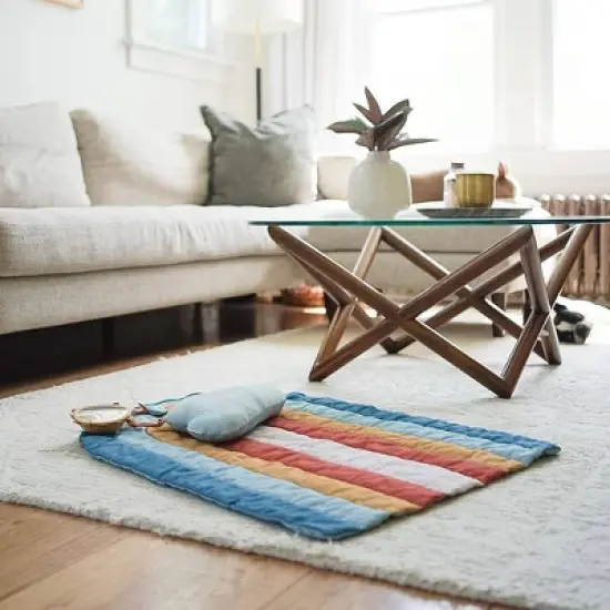 Itzy Ritzy Rainbow Tummy Time Play Mat with Cloud Bolster and Two Toys image {10}