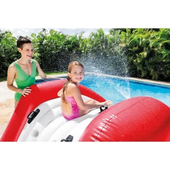Intex Kool Splash Pool Water Slide w/ Sprayer and Swimline Pool Basketball Hoop image {4}