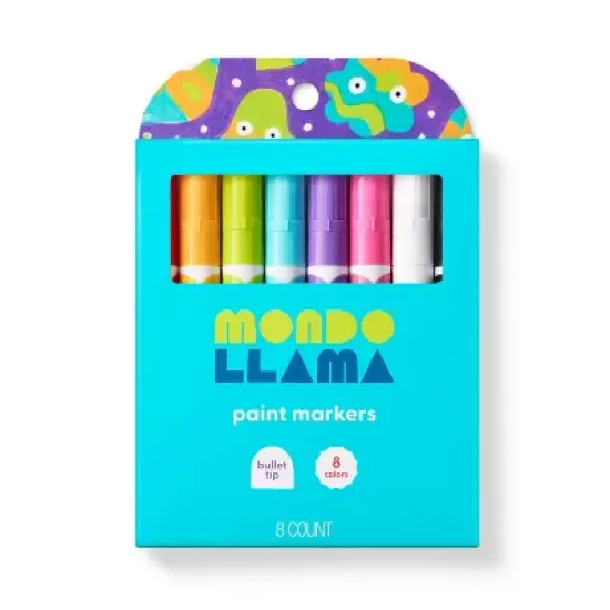 8ct Paint Markers Bullet Tip Classic Colors - Mondo Llama&trade; image {5}