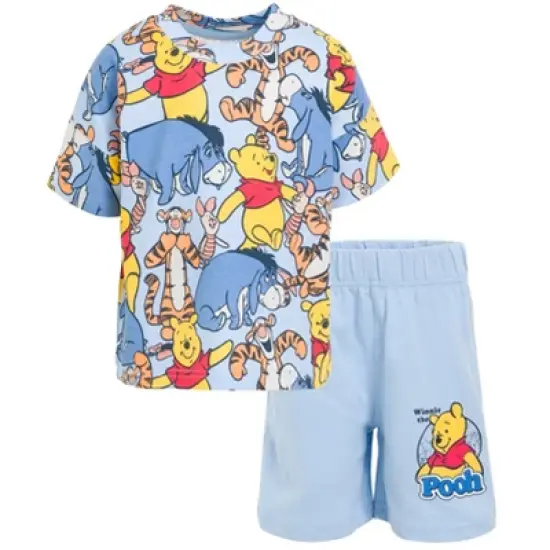 Disney Mickey Mouse Winnie The Pooh Donald Duck Pluto Piglet Tigger Graphic T-Shirt and Shorts Set Infant to Big Kid image {7}