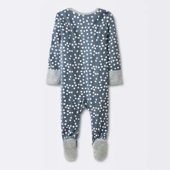 Baby Boys' 3pk Pandas Zip-Up Sleep N' Play - Cloud Island&trade; Heather Gray image {1}
