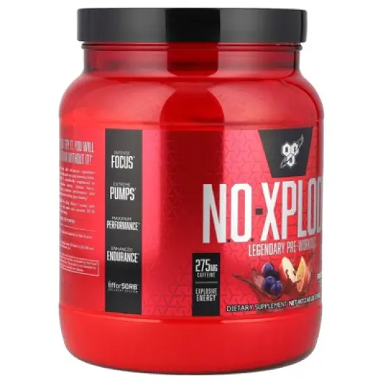 BSN N.O.-XPLODE Pre Workout Supplement with Creatine, Beta-Alanine, and Energy, Flavor: Fruit Punch, 60 Servings image {3}