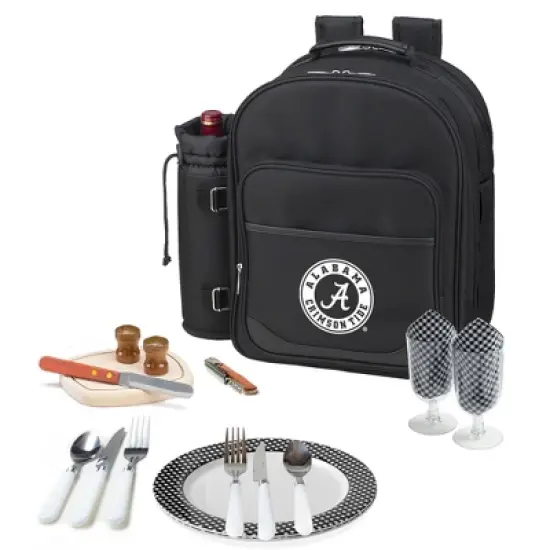 NCAA Alabama Crimson Tide Two Person Picnic Backpack with Soft Sided Cooler image {2}