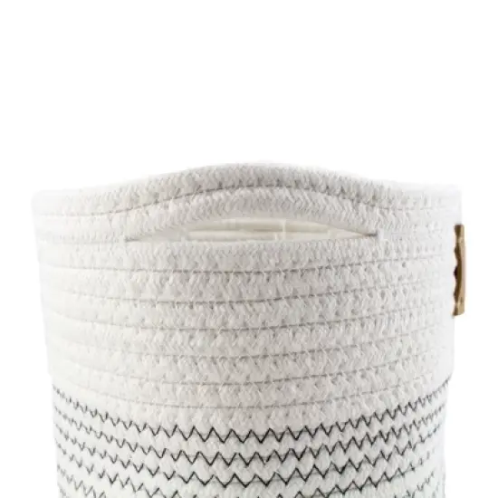Midlee Rope Dog Toy Basket with Blank Label- Personalize It! image {1}