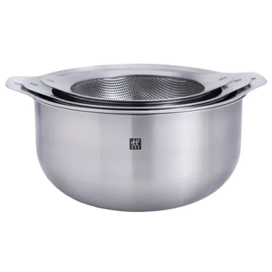 ZWILLING Prep 6-pc Brushed Stainless Steels Nesting Bowls & Strainers Set image {7}
