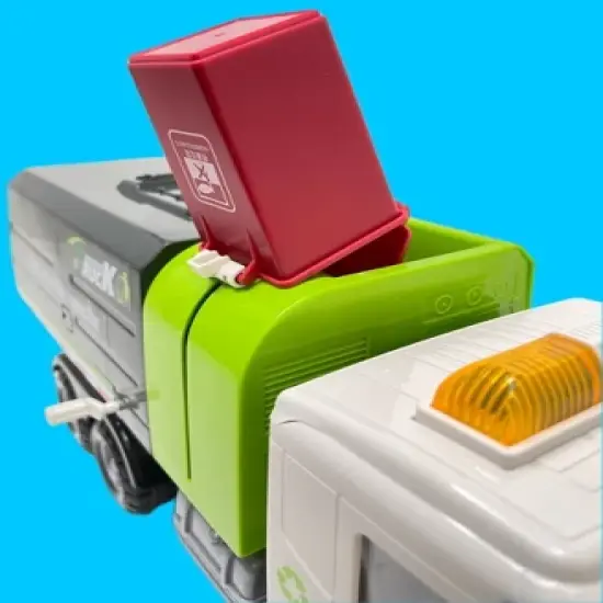 Big Daddy - Green City Sanitation Truck - DUO Trash & Recycling Cans with Lifting & Dumping Action image {6}