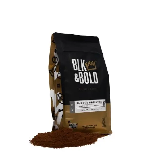 BLK & Bold Smoove Operator Blend, Dark Roast Ground Coffee - 12oz image {1}