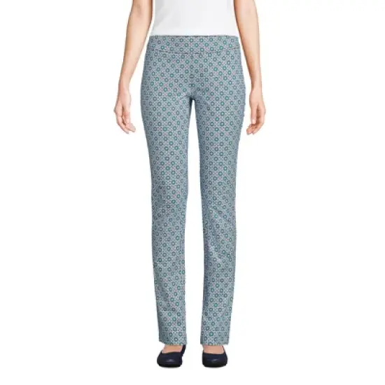 Lands' End Women's Tall Starfish Mid Rise Slim Leg Elastic Waist Pull On Pants image {7}