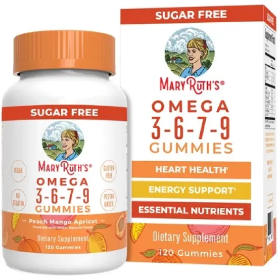 MaryRuth's Omega 3-6-7-9 Gummies, Peach Mango & Apricot, 120 ct image {11}