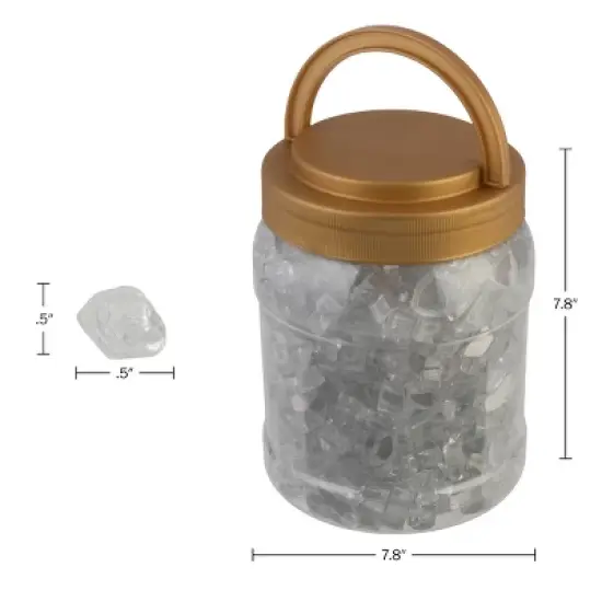 Home-Complete 10.47 lbs .5" Reflective Crushed Rock Fire Glass Clear image {8}