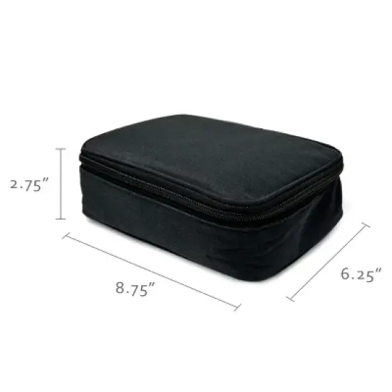 Wrapables Large Capacity 72 Slot Pencil Case for Colored Pencils, Stationery Pouch, Black image {1}