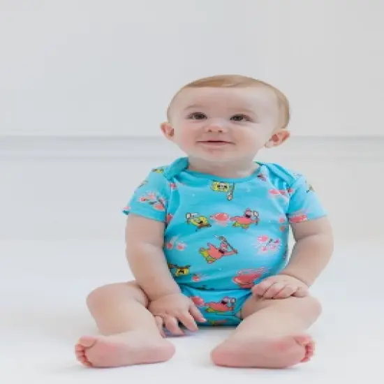 SpongeBob SquarePants Squidward Plankton Patrick 5 Pack Short Sleeve Bodysuits  image {1}