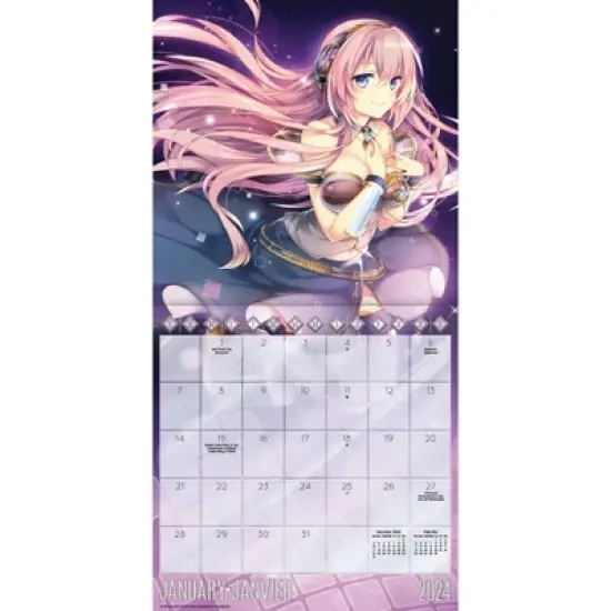 Trends International Inc. 2023-24 Wall Calendar 12"x12" Hatsune Miku Bilingual English/French image {1}