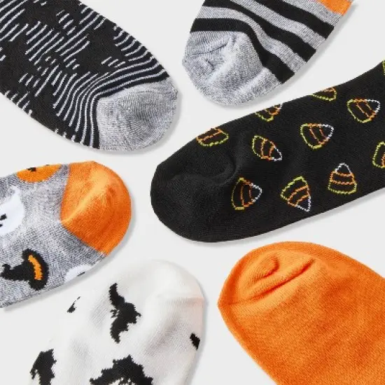 Women's 6pk Halloween Icons Low Cut Socks - Hyde and EEK! Boutique&trade; Heather Gray/Orange/Black 4 - 10 image {2}